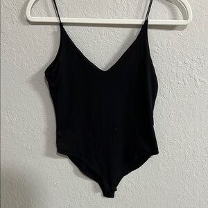 Gaze Black Sleeveless Fitted Bodysuit